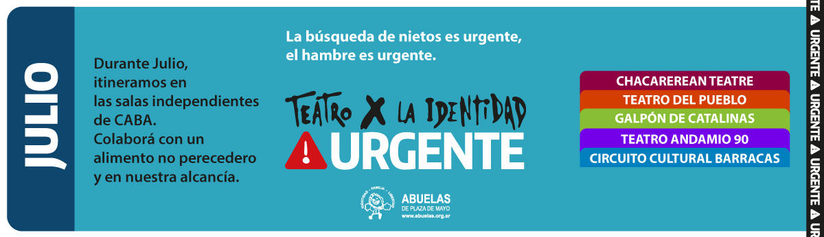 teatroxlaidentidad URGENTE