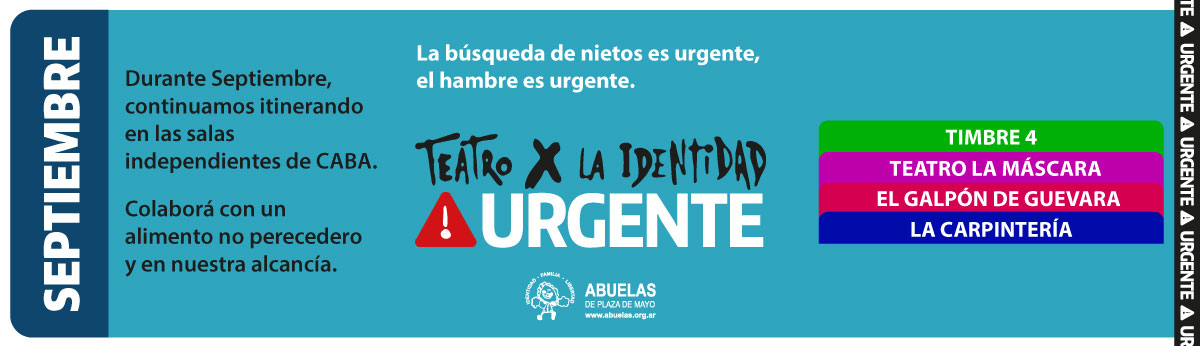 teatroxlaidentidad URGENTE